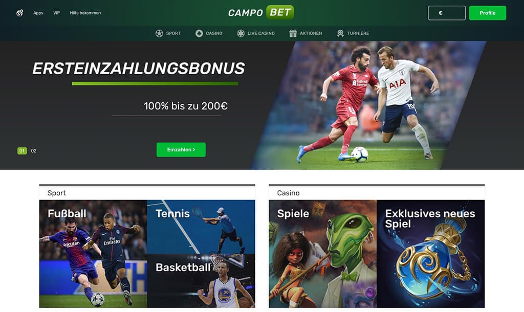 CampoBet Sportwetten Erfahrungen – Optik und Design