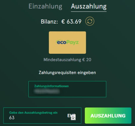 Auszahlung Casinia Sportwetten