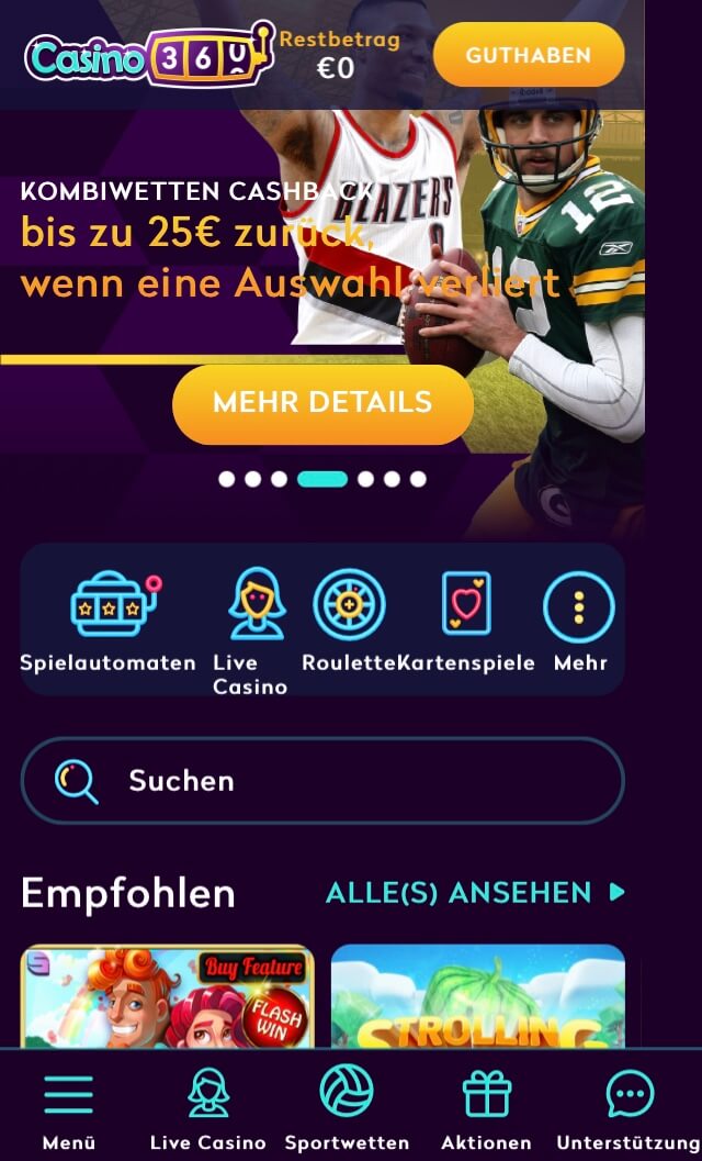 Mobile Ansicht von Casino360