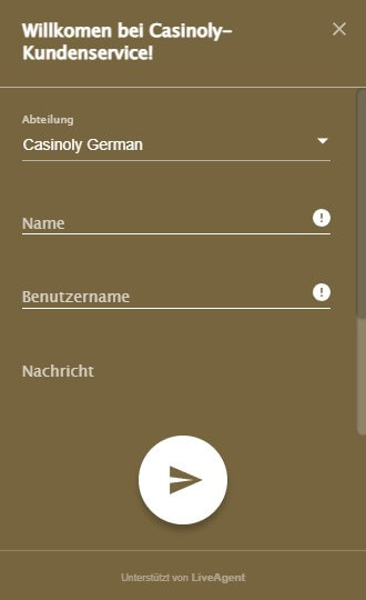 Live-Chat von Casinoly
