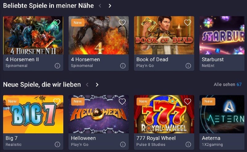 Online Casino als weiteres Angebot bei Cloudbet