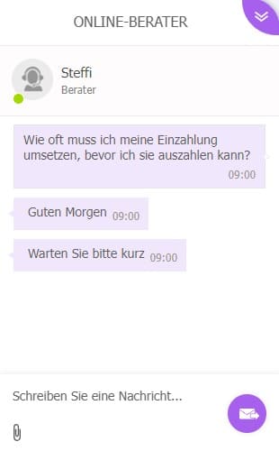 Live-Chat von Coinplay