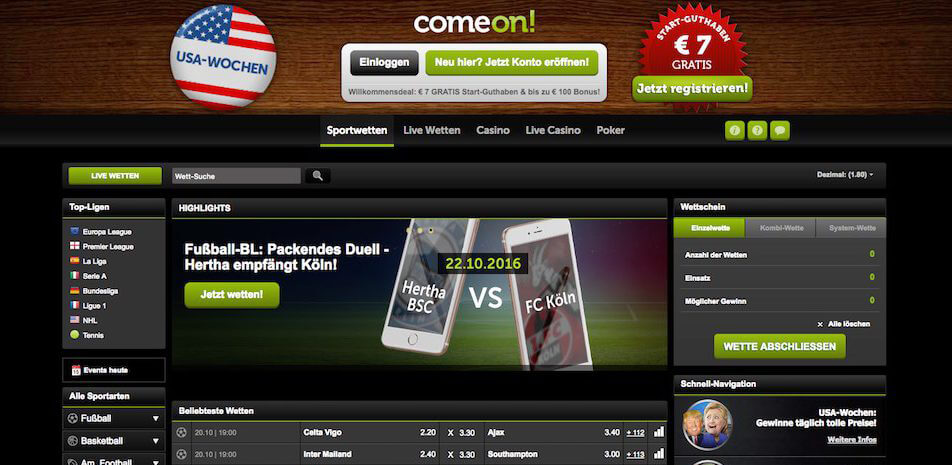 comeon-startseite