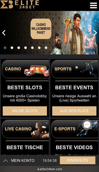 Design von Elite24Bet