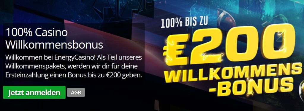 EnergyBet Casinos Willkommensbonus