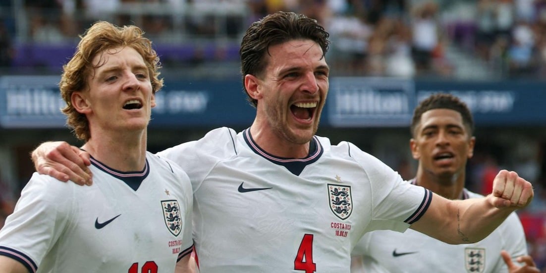 England Anthony Gordon und Declan Rice