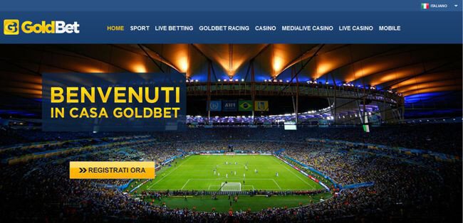 Webseiten-Oberfläche bei Goldbet (Quelle: Goldbet)