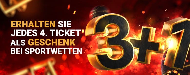 3+1 Angebot von Goldenbet