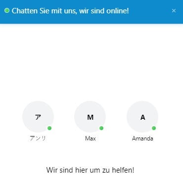 Live Chat von Gunsbet