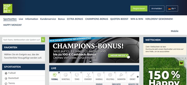 happy bet screenshot
