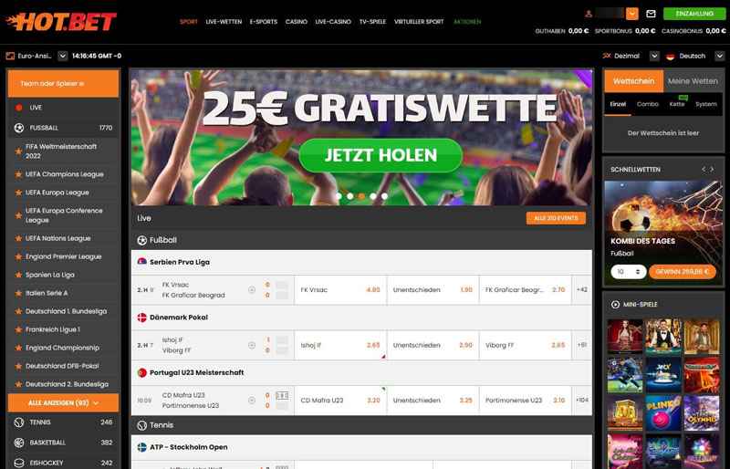 Design HOTBET Sportwetten