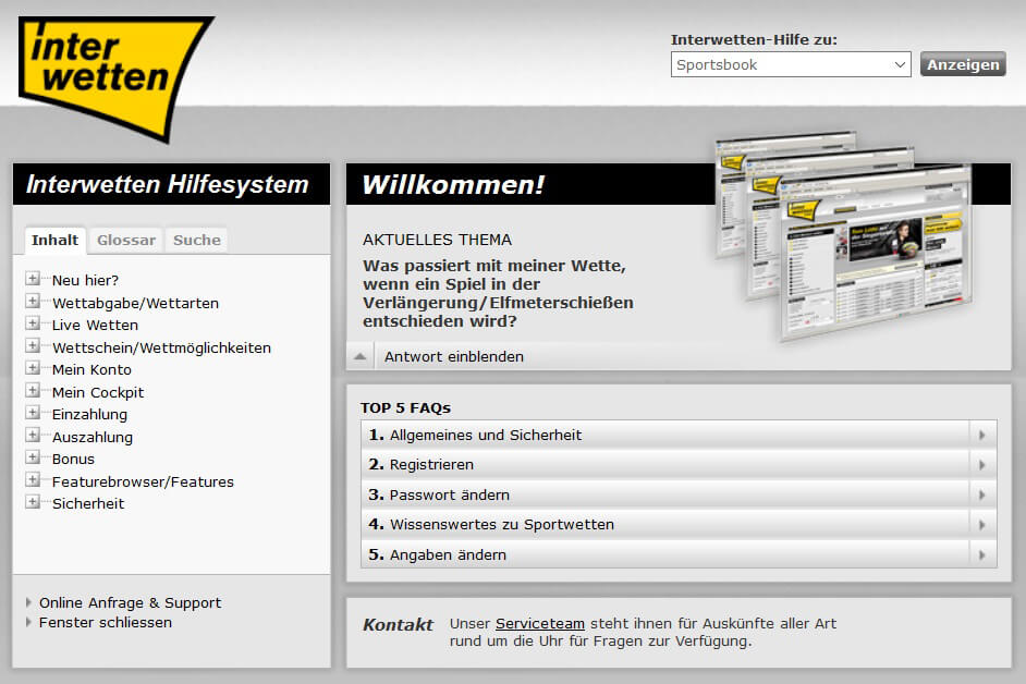 Der FAQ-Bereich bei Interwetten ist absolut exzellent!