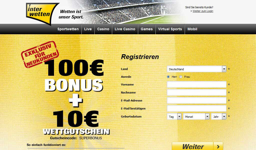 Interwetten Bonus