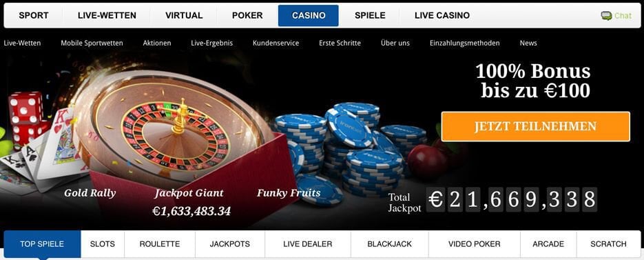 Iron Bet Casino (Quelle: Iron Bet)