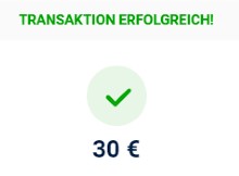 Erfolgreiche Einzahlung bei Ivibet