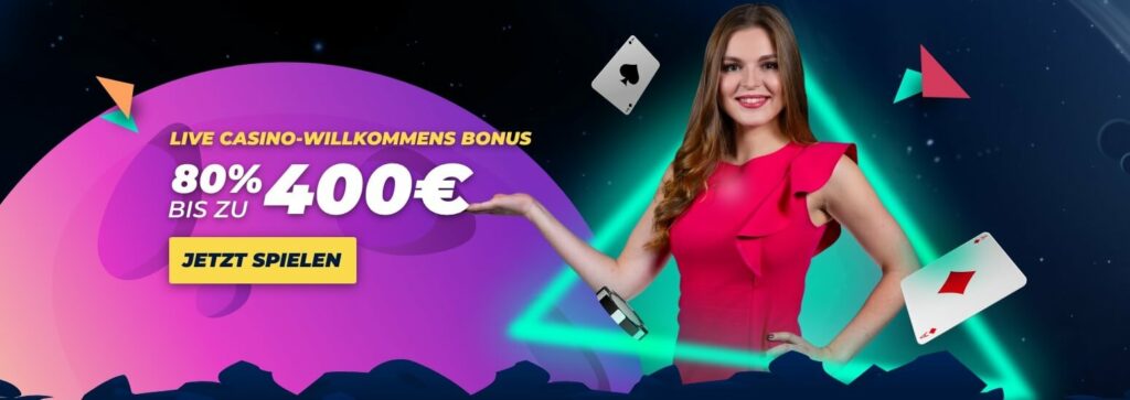 Live-Casino-Bonus des Jupi Casinos