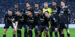 Das Team von Juventus Turin vor einem Spiel in der Serie A