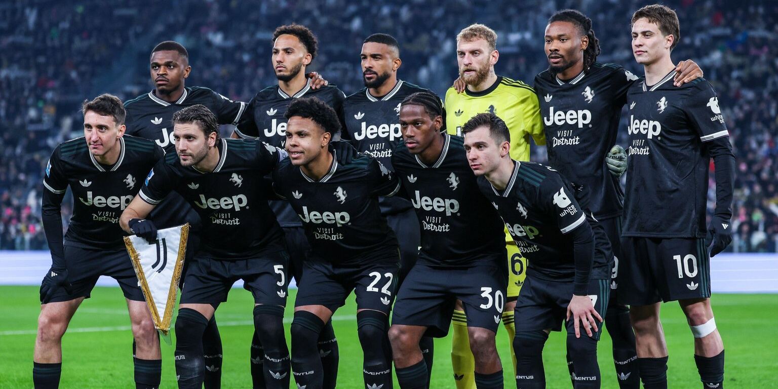 Das Team von Juventus Turin vor einem Spiel in der Serie A