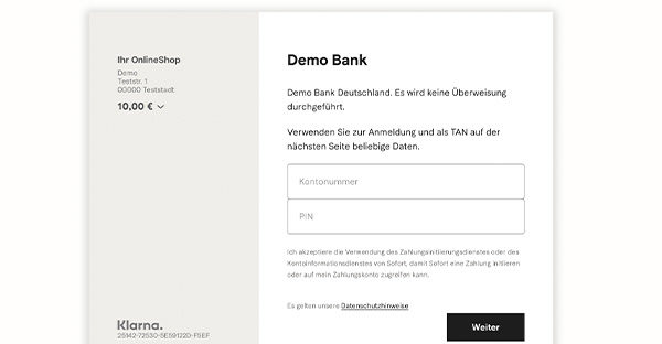 Wettanbieter mit Klarna – Beispiel Banking