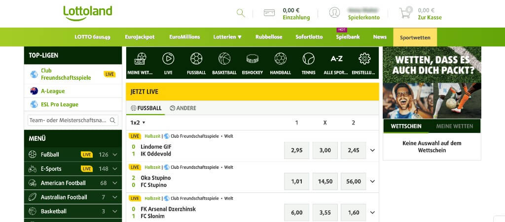 Lottoland Sportwetten Erfahrungen – Optik und Design