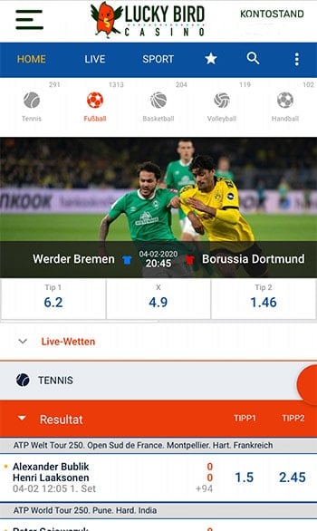 Lucky Bird Sportwetten – Mobile App