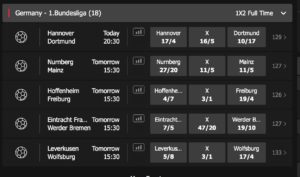 mansionbet Bundesliga Wettquoten