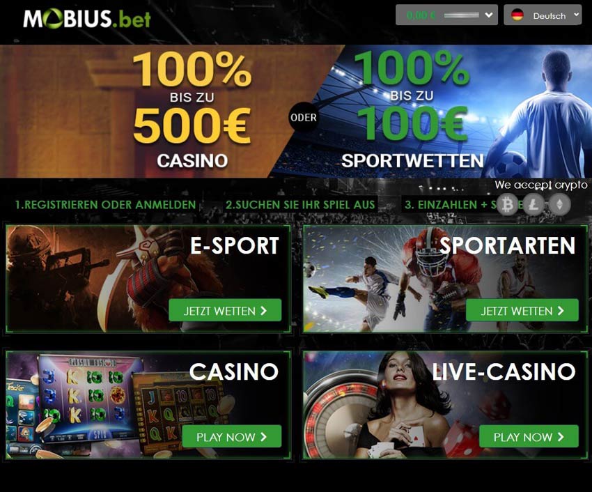 Design von Mobius.bet