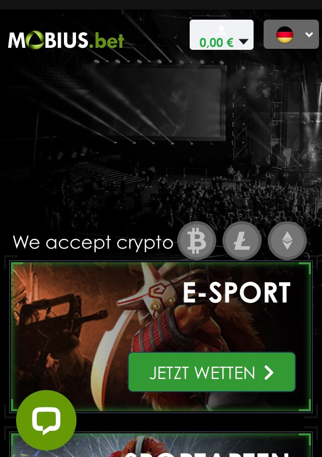 Mobile App von Mobius.bet