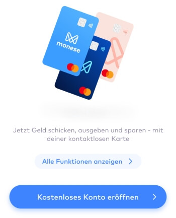 Registrierung bei Monese – Registrierung starten