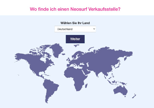 Neosurf – Verkaufsstellenfinder