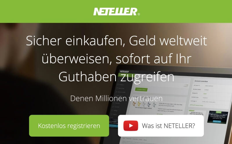 NETELLER Registrierung einleiten