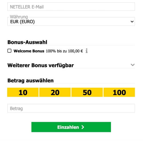 NETELLER Registrierung – Bei Interwetten mit NETELLER einzahlen