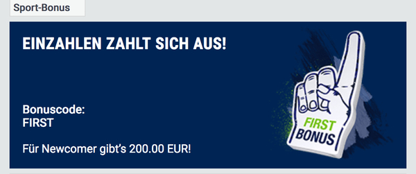 Neukundenbonus mit Code von bet-at-home