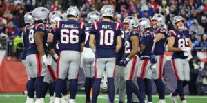 Die New England Patriots bei einem NFL-Spiel