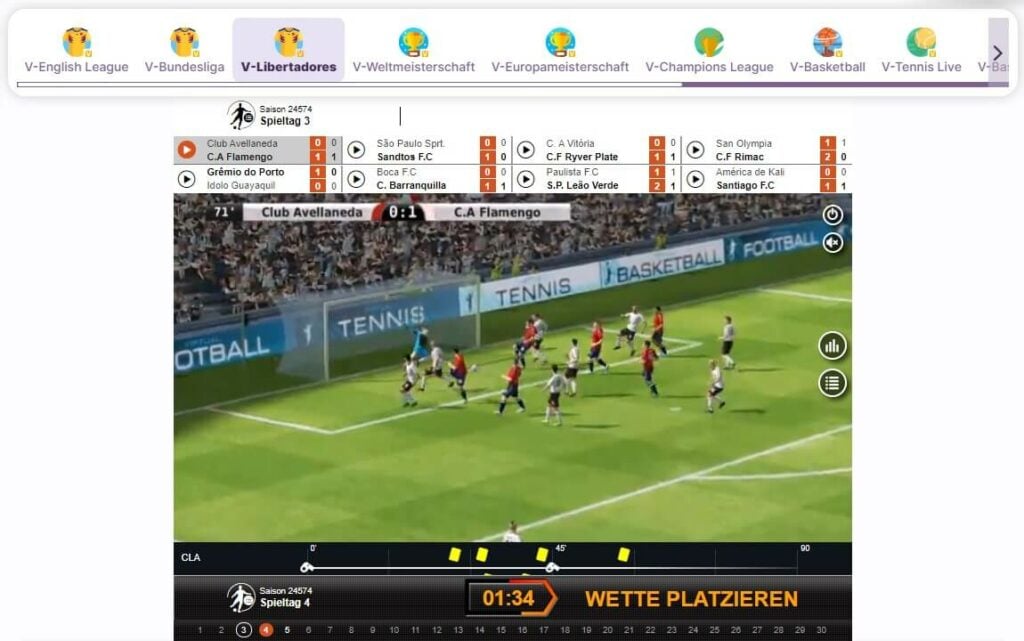 Virtuelle Sportwetten bei Nomini