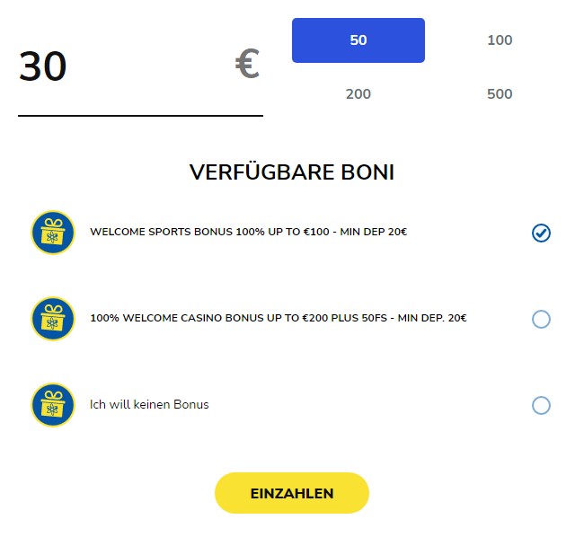 Bonusaktivierung bei Nucleonbet