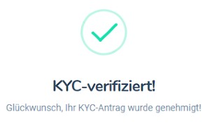 OhMyZino Bestätigung KYC-Verifizierung