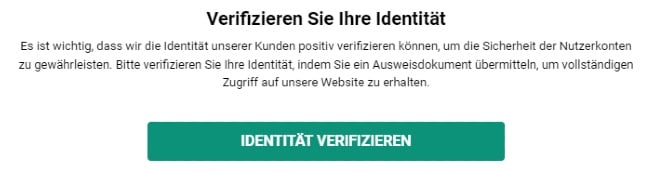 Identitätsbestätigung bei Olympusbet