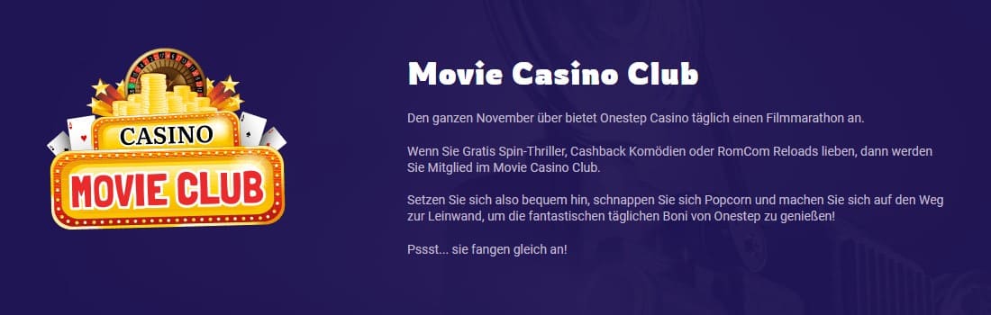 Casino Movie Club von Onestepcasino