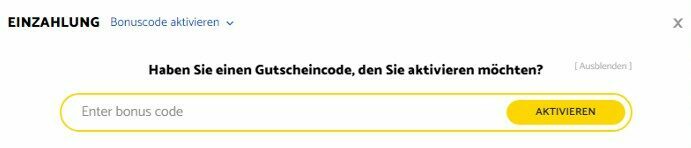 Bonusaktivierung