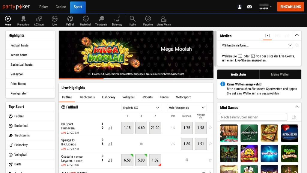 partypoker Sportwetten Erfahrungen – Design
