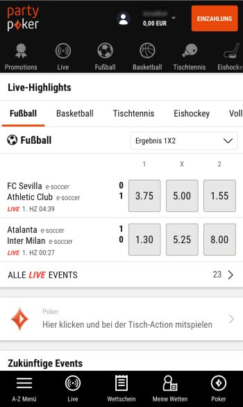 partypoker Sportwetten Erfahrungen – Mobile App