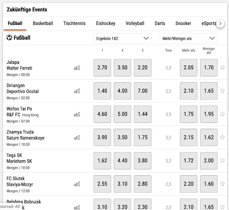 partypoker Sportwetten Erfahrungen – Wettangebot