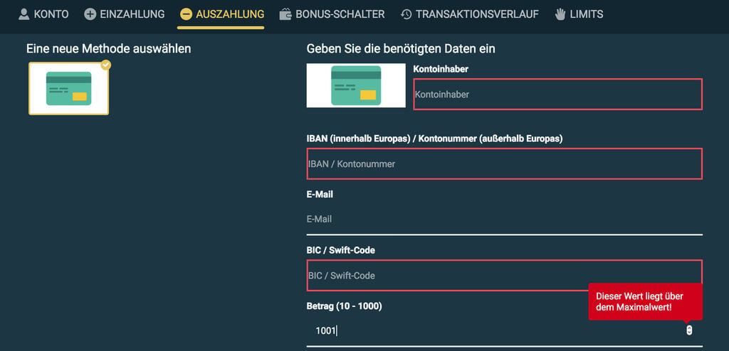 PCF Casino Sport Auszahlung