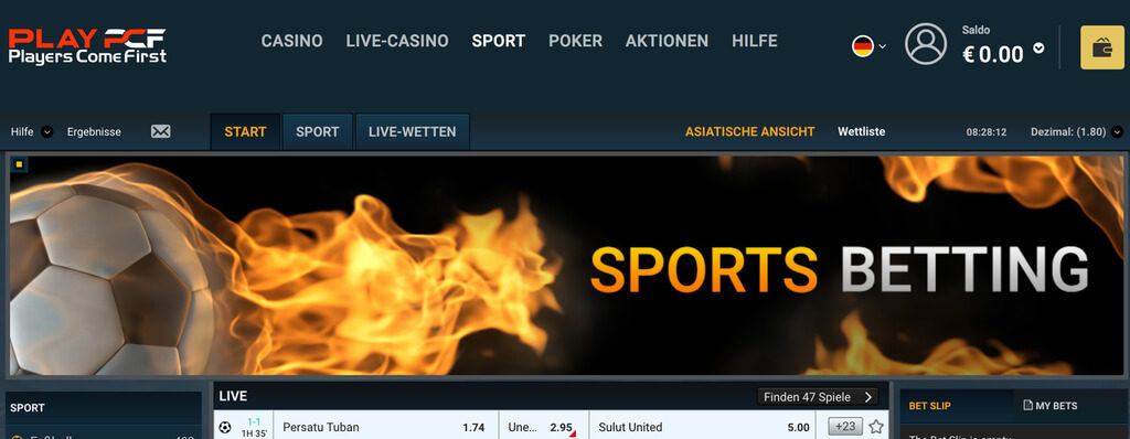 PCF Casino Sport Startseite