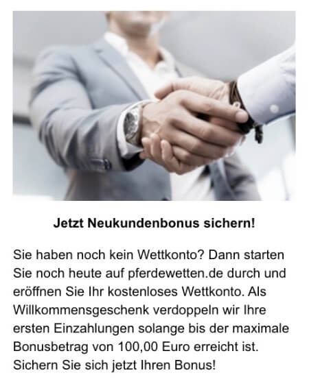 Der Willkommensbonus von Pferdewetten.de