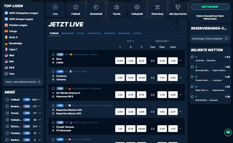 Livewetten von Playzilla