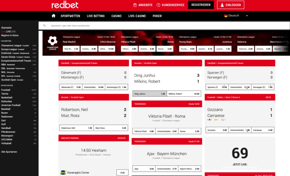 Startseite Redbet