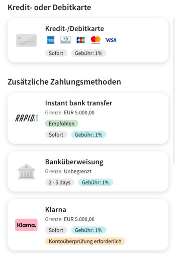 Einzahlung bei Skrill tätigen