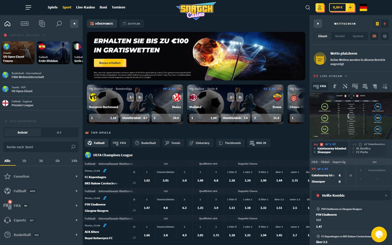 Design Snatch Casino Sportwetten